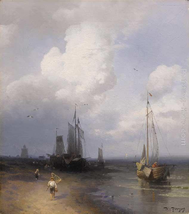 Herman Herzog Dutch Coastal Scene